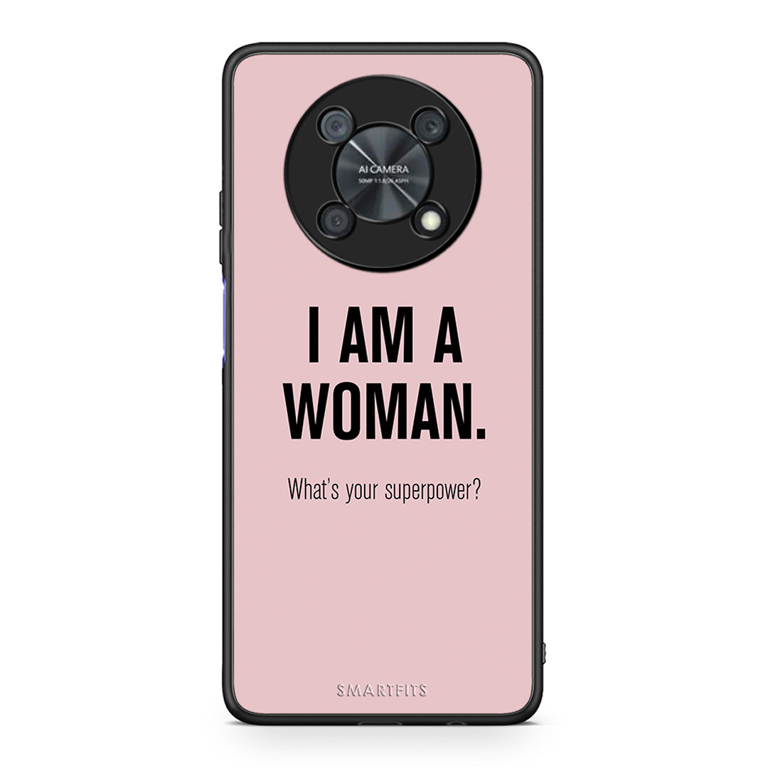 Huawei Nova Y90 Superpower Woman θήκη από τη Smartfits με σχέδιο στο πίσω μέρος και μαύρο περίβλημα | Smartphone case with colorful back and black bezels by Smartfits