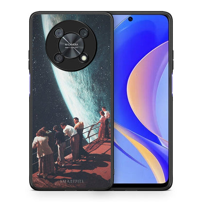 Θήκη Huawei Nova Y90 Surreal View από τη Smartfits με σχέδιο στο πίσω μέρος και μαύρο περίβλημα | Huawei Nova Y90 Surreal View case with colorful back and black bezels