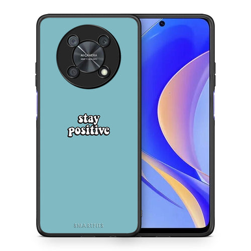 Θήκη Huawei Nova Y90 Positive Text από τη Smartfits με σχέδιο στο πίσω μέρος και μαύρο περίβλημα | Huawei Nova Y90 Positive Text case with colorful back and black bezels