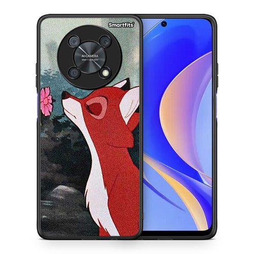 Θήκη Huawei Nova Y90 Tod And Vixey Love 2 από τη Smartfits με σχέδιο στο πίσω μέρος και μαύρο περίβλημα | Huawei Nova Y90 Tod And Vixey Love 2 case with colorful back and black bezels