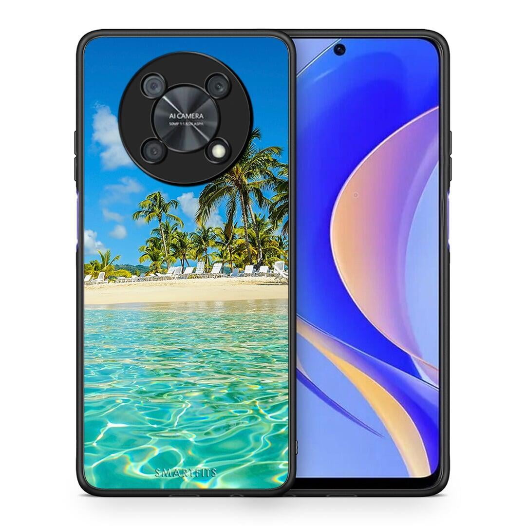 Θήκη Huawei Nova Y90 Tropical Vibes από τη Smartfits με σχέδιο στο πίσω μέρος και μαύρο περίβλημα | Huawei Nova Y90 Tropical Vibes case with colorful back and black bezels