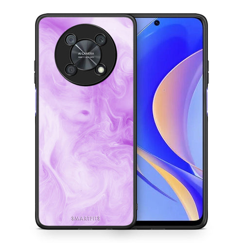 Θήκη Huawei Nova Y90 Lavender Watercolor από τη Smartfits με σχέδιο στο πίσω μέρος και μαύρο περίβλημα | Huawei Nova Y90 Lavender Watercolor case with colorful back and black bezels
