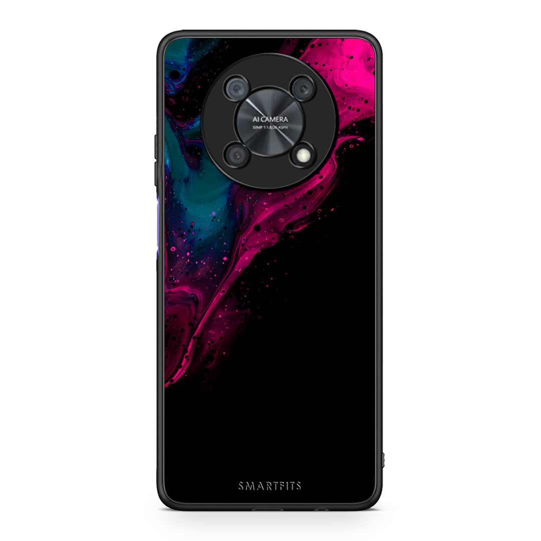 4 - Huawei Nova Y90 Pink Black Watercolor case, cover, bumper