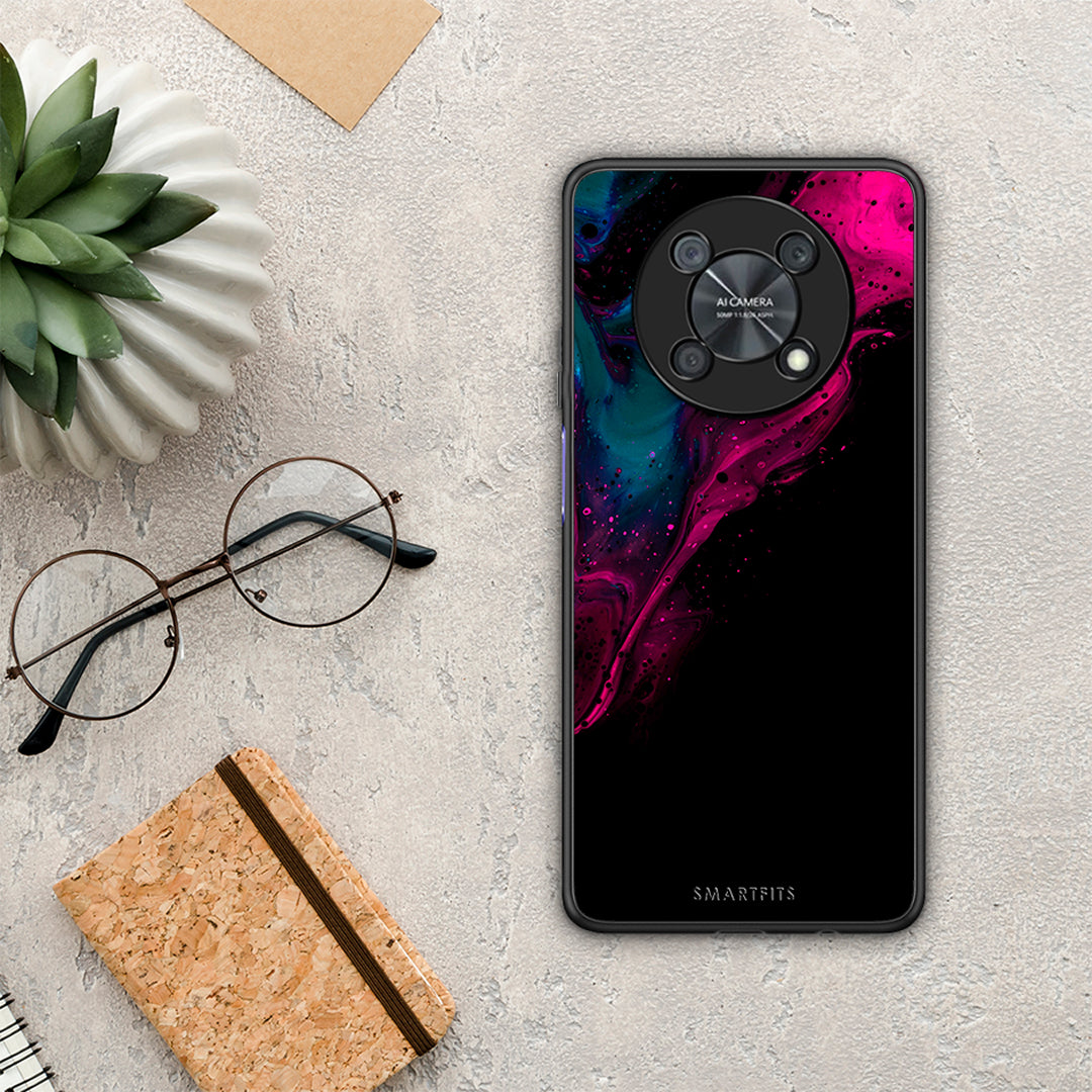 Watercolor Pink Black - Huawei Nova Y90 θήκη