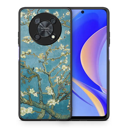 Θήκη Huawei Nova Y90 White Blossoms από τη Smartfits με σχέδιο στο πίσω μέρος και μαύρο περίβλημα | Huawei Nova Y90 White Blossoms case with colorful back and black bezels