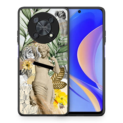 Θήκη Huawei Nova Y90 Woman Statue από τη Smartfits με σχέδιο στο πίσω μέρος και μαύρο περίβλημα | Huawei Nova Y90 Woman Statue case with colorful back and black bezels