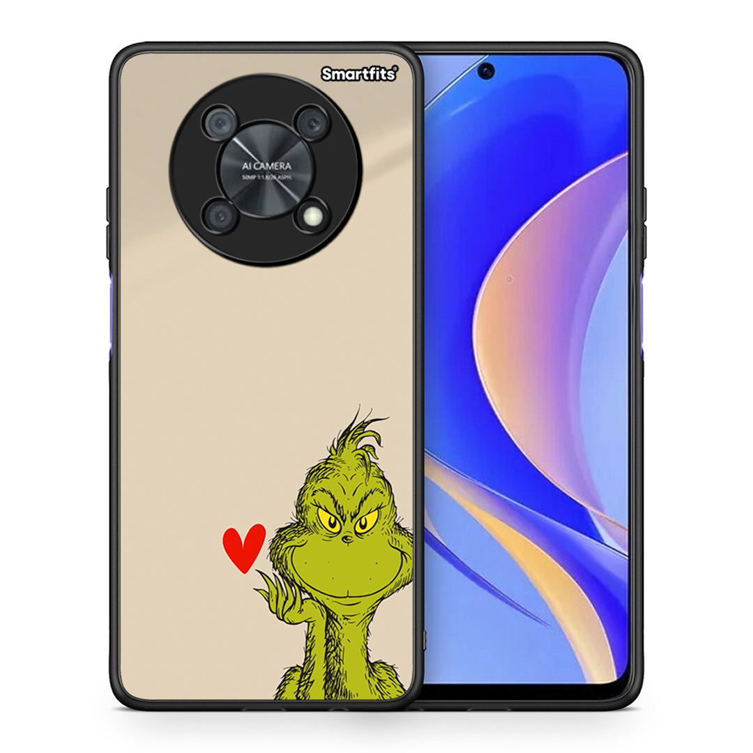 Θήκη Huawei Nova Y90 Xmas Grinch από τη Smartfits με σχέδιο στο πίσω μέρος και μαύρο περίβλημα | Huawei Nova Y90 Xmas Grinch case with colorful back and black bezels