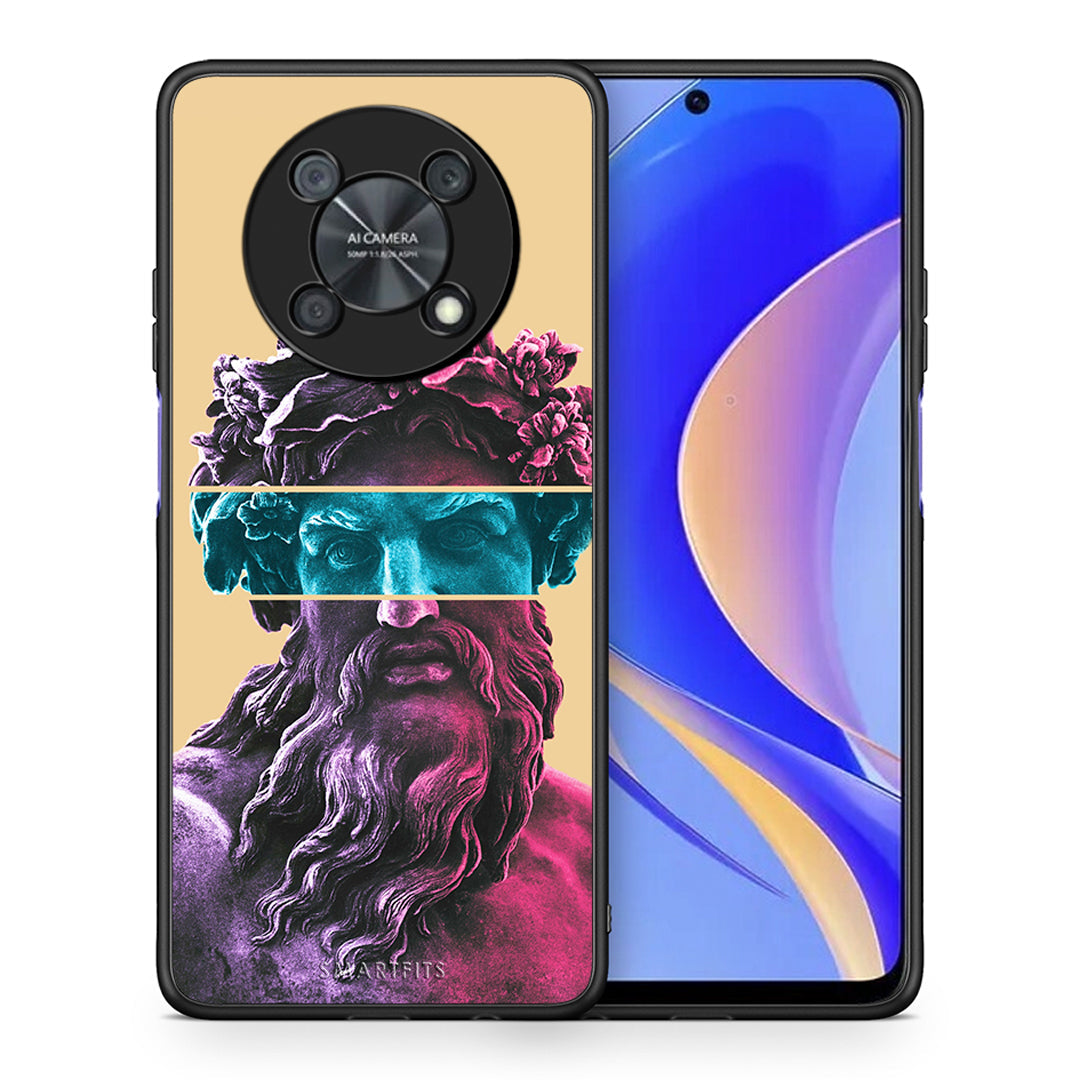 Θήκη Αγίου Βαλεντίνου Huawei Nova Y90 Zeus Art από τη Smartfits με σχέδιο στο πίσω μέρος και μαύρο περίβλημα | Huawei Nova Y90 Zeus Art case with colorful back and black bezels