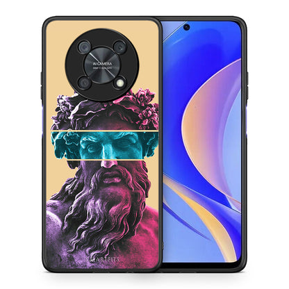 Θήκη Αγίου Βαλεντίνου Huawei Nova Y90 Zeus Art από τη Smartfits με σχέδιο στο πίσω μέρος και μαύρο περίβλημα | Huawei Nova Y90 Zeus Art case with colorful back and black bezels