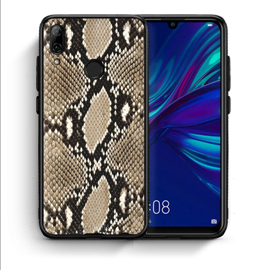 Θήκη Huawei P Smart 2019 Fashion Snake Animal από τη Smartfits με σχέδιο στο πίσω μέρος και μαύρο περίβλημα | Huawei P Smart 2019 Fashion Snake Animal case with colorful back and black bezels