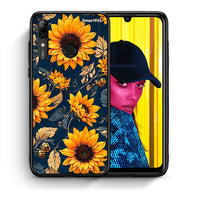 Thumbnail for Θήκη Huawei P Smart 2019 Autumn Sunflowers από τη Smartfits με σχέδιο στο πίσω μέρος και μαύρο περίβλημα | Huawei P Smart 2019 Autumn Sunflowers case with colorful back and black bezels