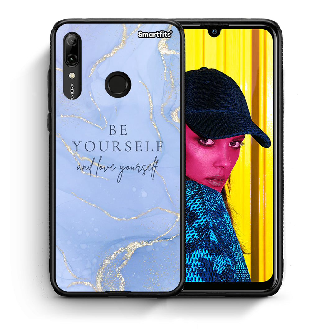 Θήκη Huawei P Smart 2019 Be Yourself από τη Smartfits με σχέδιο στο πίσω μέρος και μαύρο περίβλημα | Huawei P Smart 2019 Be Yourself case with colorful back and black bezels