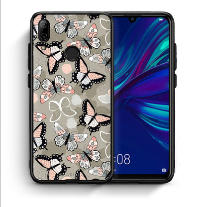 Θήκη Huawei P Smart 2019 Butterflies Boho από τη Smartfits με σχέδιο στο πίσω μέρος και μαύρο περίβλημα | Huawei P Smart 2019 Butterflies Boho case with colorful back and black bezels