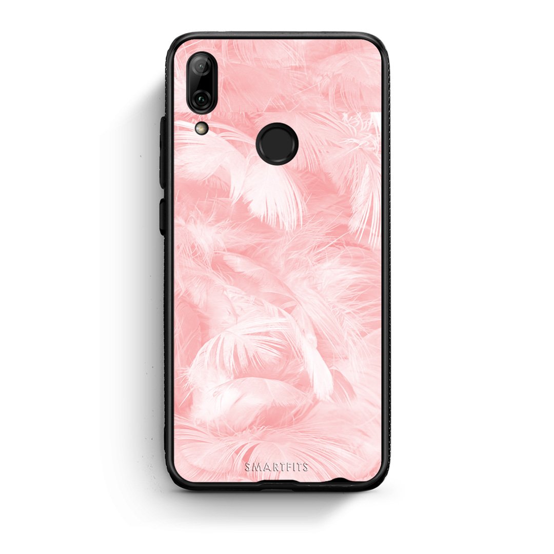 33 - Huawei P Smart 2019  Pink Feather Boho case, cover, bumper