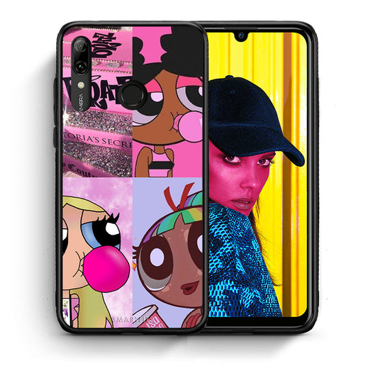 Θήκη Αγίου Βαλεντίνου Huawei P Smart 2019 Bubble Girls από τη Smartfits με σχέδιο στο πίσω μέρος και μαύρο περίβλημα | Huawei P Smart 2019 Bubble Girls case with colorful back and black bezels