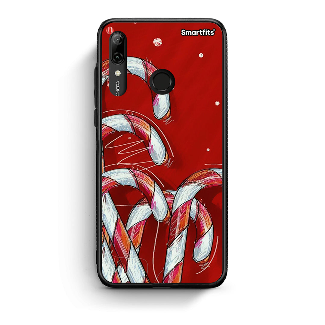 Huawei P Smart 2019 Candy Cane θήκη από τη Smartfits με σχέδιο στο πίσω μέρος και μαύρο περίβλημα | Smartphone case with colorful back and black bezels by Smartfits