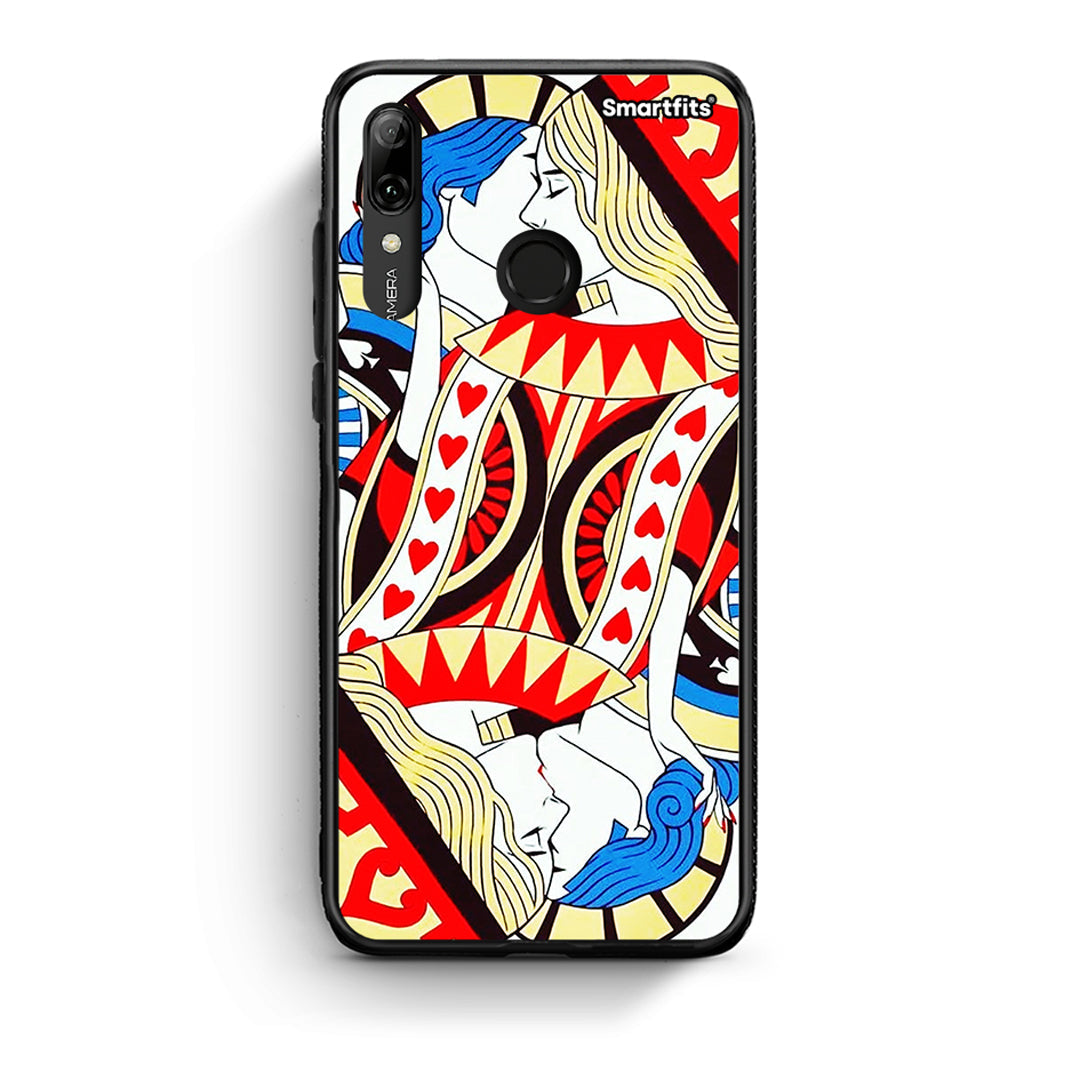 Huawei P Smart 2019 Card Love θήκη από τη Smartfits με σχέδιο στο πίσω μέρος και μαύρο περίβλημα | Smartphone case with colorful back and black bezels by Smartfits