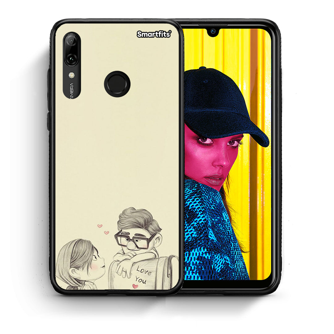 Θήκη Huawei P Smart 2019 Carl And Ellie από τη Smartfits με σχέδιο στο πίσω μέρος και μαύρο περίβλημα | Huawei P Smart 2019 Carl And Ellie case with colorful back and black bezels