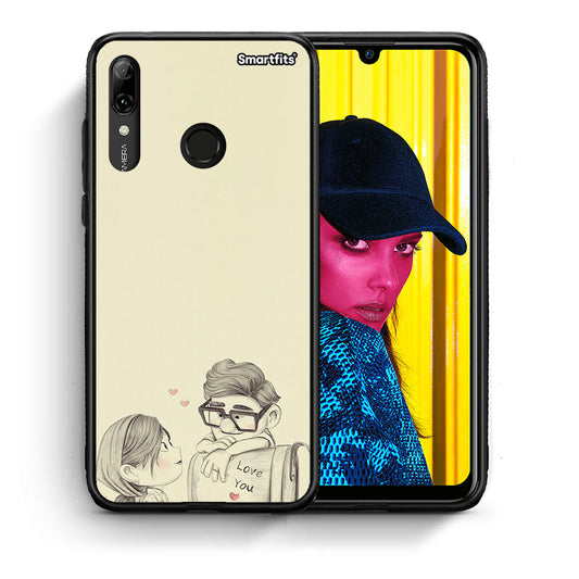 Θήκη Huawei P Smart 2019 Carl And Ellie από τη Smartfits με σχέδιο στο πίσω μέρος και μαύρο περίβλημα | Huawei P Smart 2019 Carl And Ellie case with colorful back and black bezels