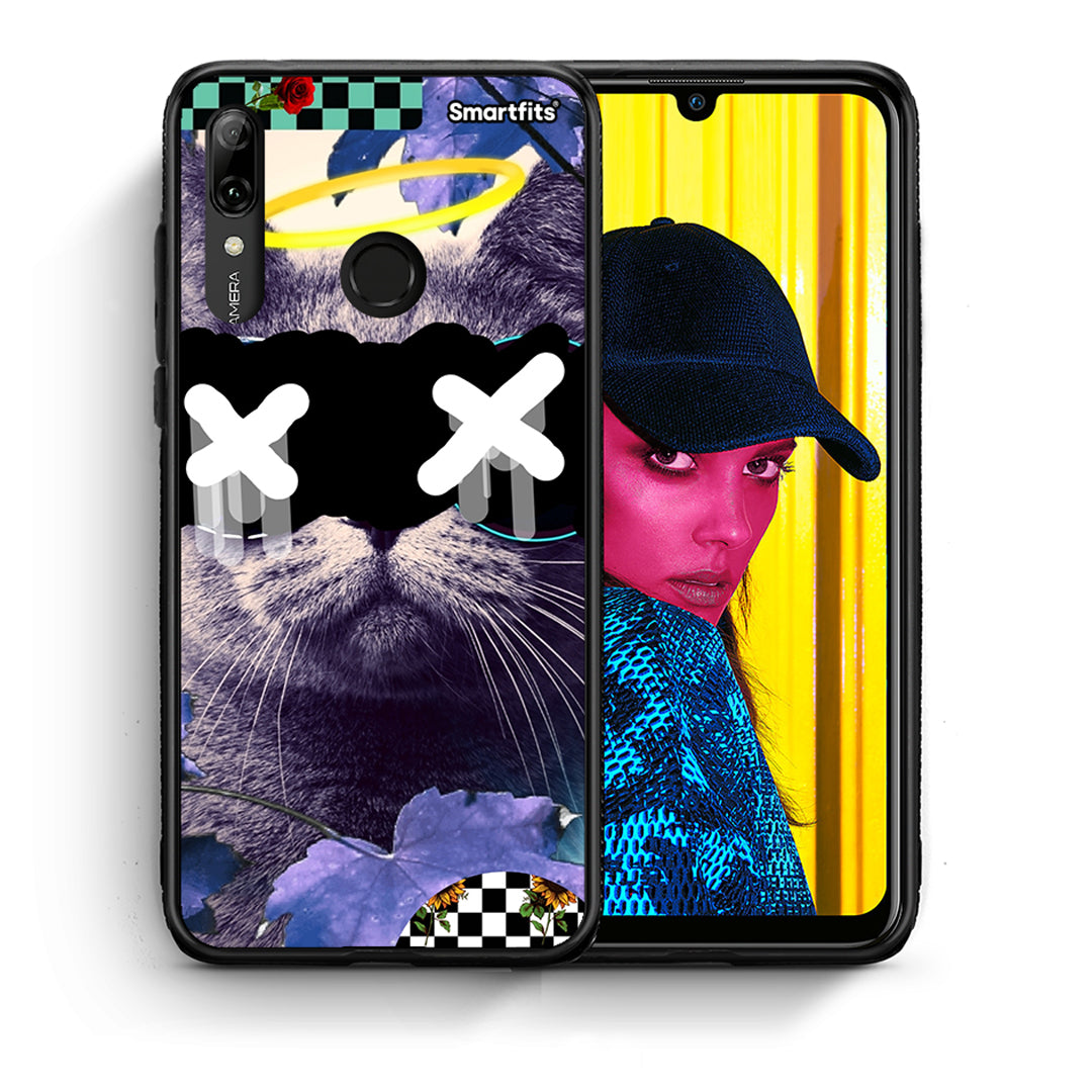 Θήκη Huawei P Smart 2019 Cat Collage από τη Smartfits με σχέδιο στο πίσω μέρος και μαύρο περίβλημα | Huawei P Smart 2019 Cat Collage case with colorful back and black bezels