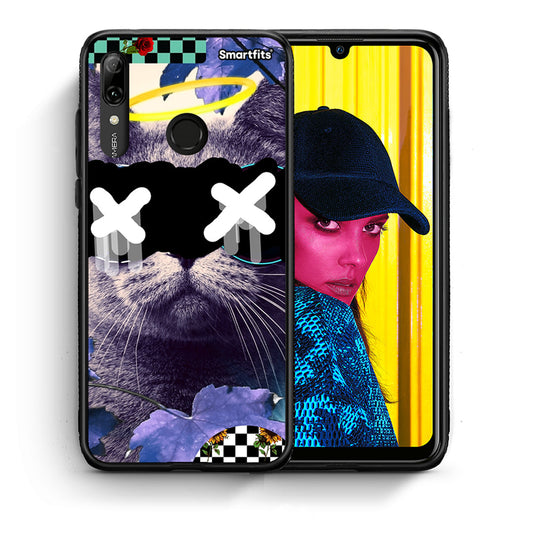 Θήκη Huawei P Smart 2019 Cat Collage από τη Smartfits με σχέδιο στο πίσω μέρος και μαύρο περίβλημα | Huawei P Smart 2019 Cat Collage case with colorful back and black bezels