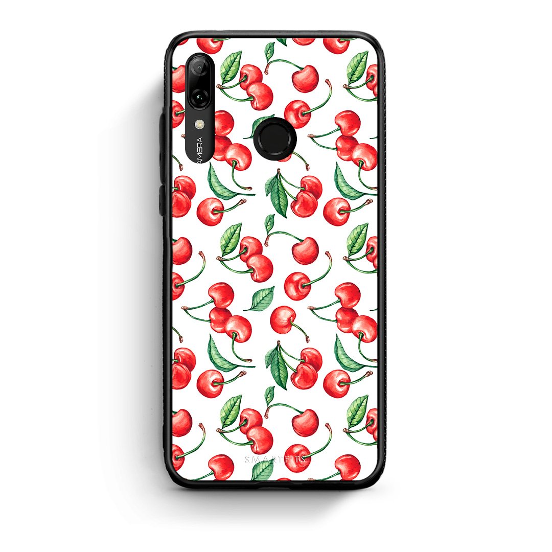 Huawei P Smart 2019 Cherry Summer θήκη από τη Smartfits με σχέδιο στο πίσω μέρος και μαύρο περίβλημα | Smartphone case with colorful back and black bezels by Smartfits