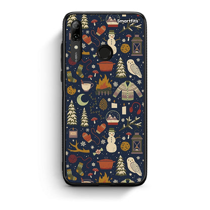 Huawei P Smart 2019 Christmas Elements θήκη από τη Smartfits με σχέδιο στο πίσω μέρος και μαύρο περίβλημα | Smartphone case with colorful back and black bezels by Smartfits
