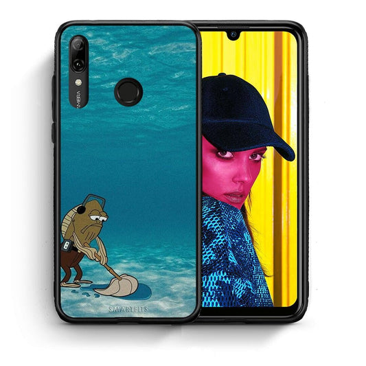 Θήκη Huawei P Smart 2019 Clean The Ocean από τη Smartfits με σχέδιο στο πίσω μέρος και μαύρο περίβλημα | Huawei P Smart 2019 Clean The Ocean case with colorful back and black bezels