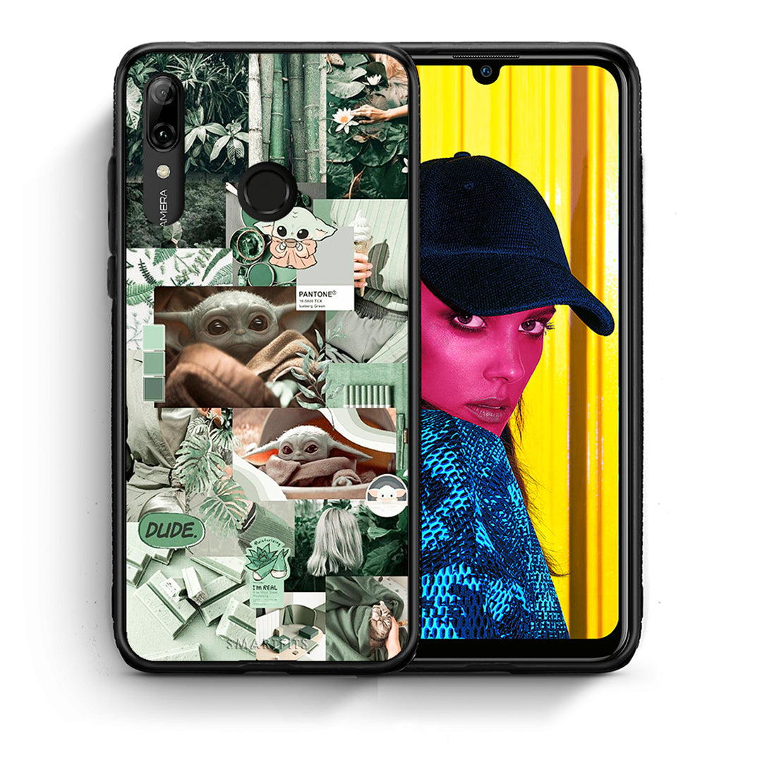Θήκη Αγίου Βαλεντίνου Huawei P Smart 2019 Collage Dude από τη Smartfits με σχέδιο στο πίσω μέρος και μαύρο περίβλημα | Huawei P Smart 2019 Collage Dude case with colorful back and black bezels