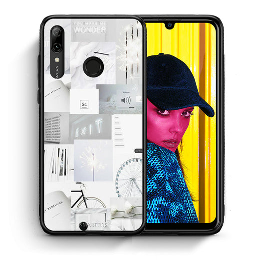 Θήκη Αγίου Βαλεντίνου Huawei P Smart 2019 Collage Make Me Wonder από τη Smartfits με σχέδιο στο πίσω μέρος και μαύρο περίβλημα | Huawei P Smart 2019 Collage Make Me Wonder case with colorful back and black bezels