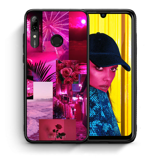 Θήκη Αγίου Βαλεντίνου Huawei P Smart 2019 Collage Red Roses από τη Smartfits με σχέδιο στο πίσω μέρος και μαύρο περίβλημα | Huawei P Smart 2019 Collage Red Roses case with colorful back and black bezels