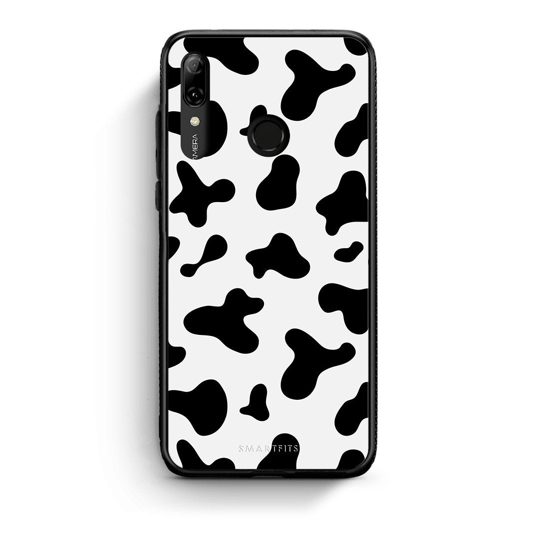 Huawei P Smart 2019 Cow Print θήκη από τη Smartfits με σχέδιο στο πίσω μέρος και μαύρο περίβλημα | Smartphone case with colorful back and black bezels by Smartfits