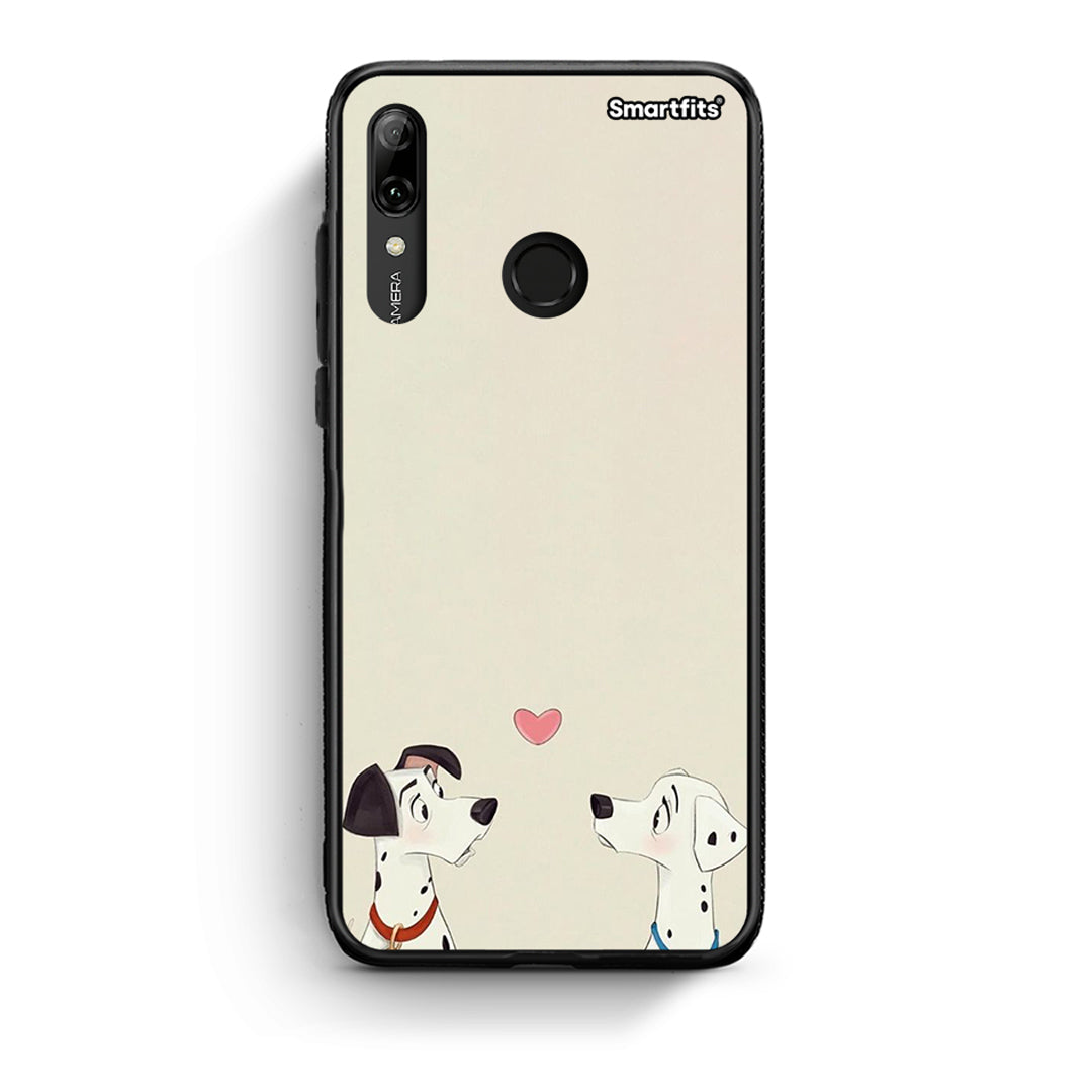 Huawei P Smart 2019 Dalmatians Love θήκη από τη Smartfits με σχέδιο στο πίσω μέρος και μαύρο περίβλημα | Smartphone case with colorful back and black bezels by Smartfits