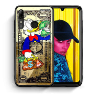 Thumbnail for Θήκη Huawei P Smart 2019 Duck Money από τη Smartfits με σχέδιο στο πίσω μέρος και μαύρο περίβλημα | Huawei P Smart 2019 Duck Money case with colorful back and black bezels