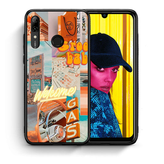 Θήκη Αγίου Βαλεντίνου Huawei P Smart 2019 Groovy Babe από τη Smartfits με σχέδιο στο πίσω μέρος και μαύρο περίβλημα | Huawei P Smart 2019 Groovy Babe case with colorful back and black bezels