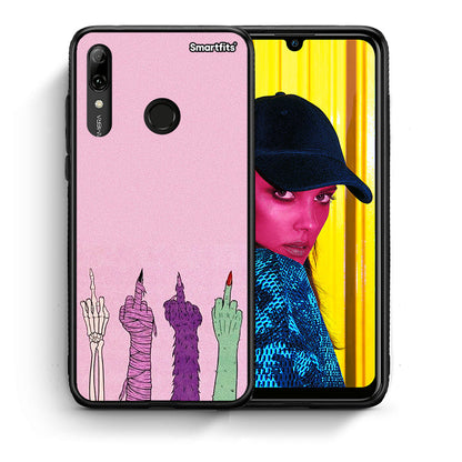 Θήκη Huawei P Smart 2019 Halloween Be A Lady από τη Smartfits με σχέδιο στο πίσω μέρος και μαύρο περίβλημα | Huawei P Smart 2019 Halloween Be A Lady case with colorful back and black bezels