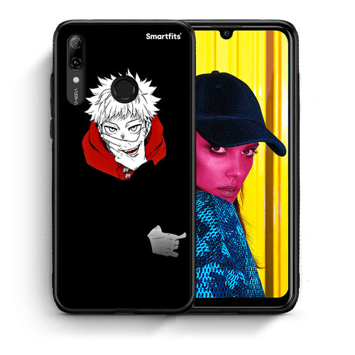 Θήκη Huawei P Smart 2019 Itadori Anime από τη Smartfits με σχέδιο στο πίσω μέρος και μαύρο περίβλημα | Huawei P Smart 2019 Itadori Anime case with colorful back and black bezels