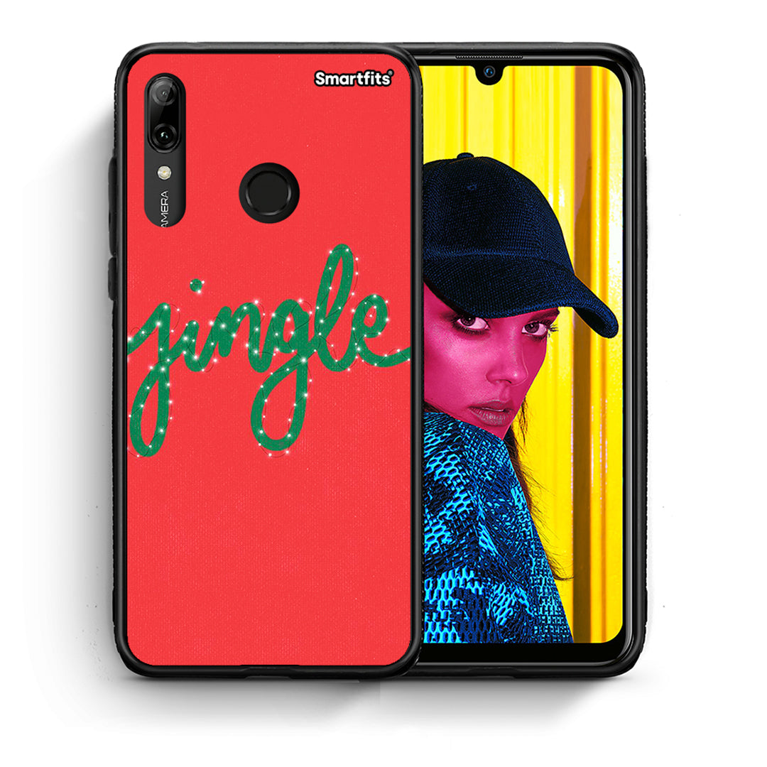 Θήκη Huawei P Smart 2019 Jingle Xmas από τη Smartfits με σχέδιο στο πίσω μέρος και μαύρο περίβλημα | Huawei P Smart 2019 Jingle Xmas case with colorful back and black bezels