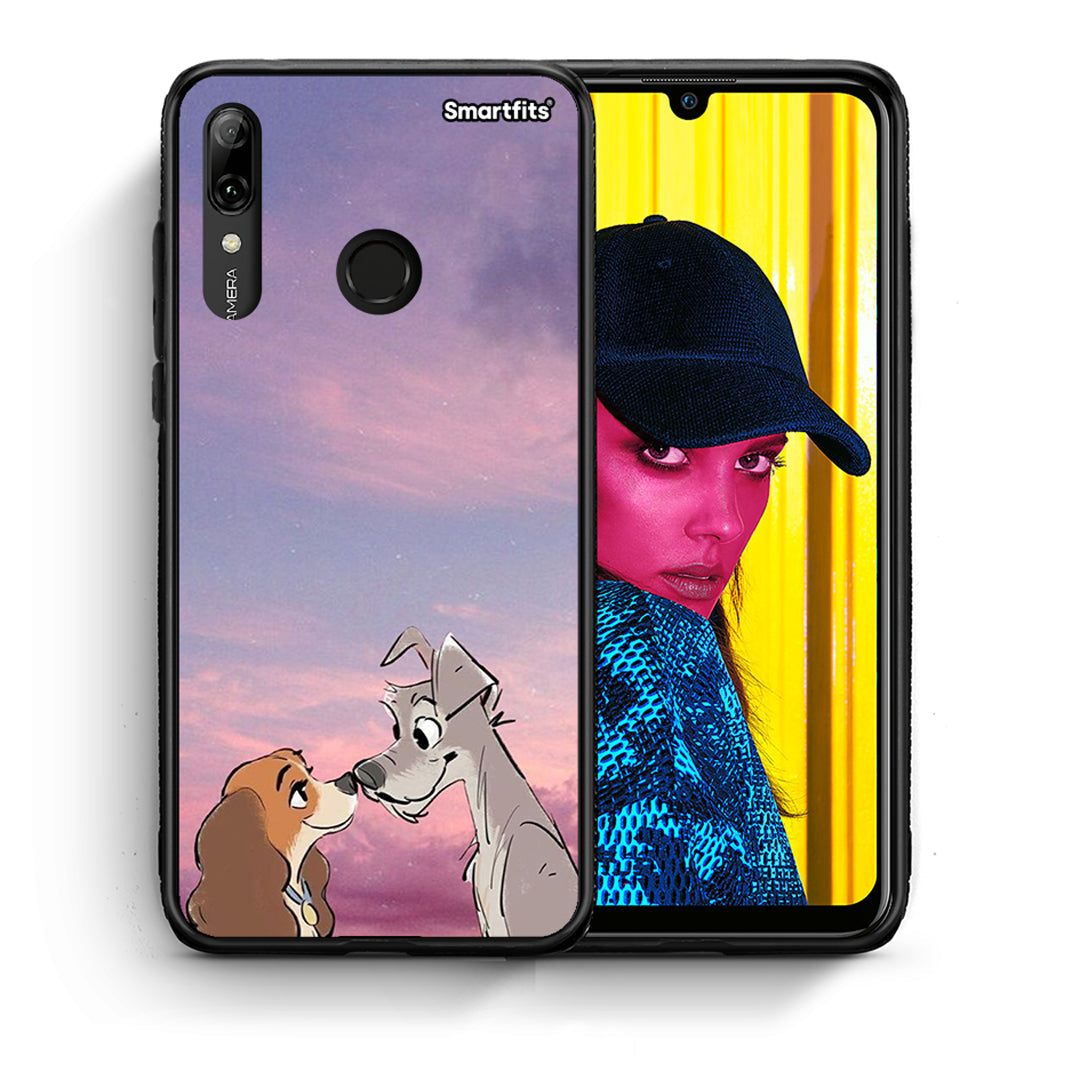 Θήκη Huawei P Smart 2019 Lady And Tramp από τη Smartfits με σχέδιο στο πίσω μέρος και μαύρο περίβλημα | Huawei P Smart 2019 Lady And Tramp case with colorful back and black bezels