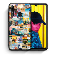 Thumbnail for Θήκη Huawei P Smart 2019 Live To Travel από τη Smartfits με σχέδιο στο πίσω μέρος και μαύρο περίβλημα | Huawei P Smart 2019 Live To Travel case with colorful back and black bezels