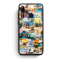 Thumbnail for Huawei P Smart 2019 Live To Travel θήκη από τη Smartfits με σχέδιο στο πίσω μέρος και μαύρο περίβλημα | Smartphone case with colorful back and black bezels by Smartfits