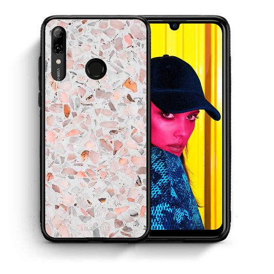 Θήκη Huawei P Smart 2019 Marble Terrazzo από τη Smartfits με σχέδιο στο πίσω μέρος και μαύρο περίβλημα | Huawei P Smart 2019 Marble Terrazzo case with colorful back and black bezels