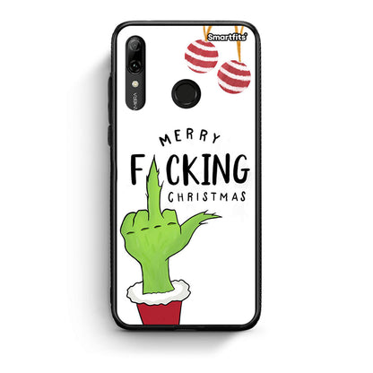 Huawei P Smart 2019 Merry F Xmas θήκη από τη Smartfits με σχέδιο στο πίσω μέρος και μαύρο περίβλημα | Smartphone case with colorful back and black bezels by Smartfits