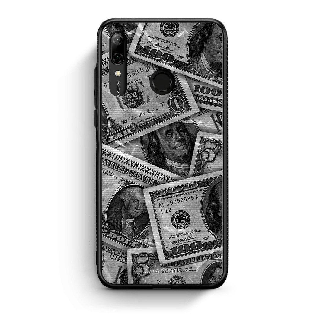 Huawei P Smart 2019 Money Dollars θήκη από τη Smartfits με σχέδιο στο πίσω μέρος και μαύρο περίβλημα | Smartphone case with colorful back and black bezels by Smartfits