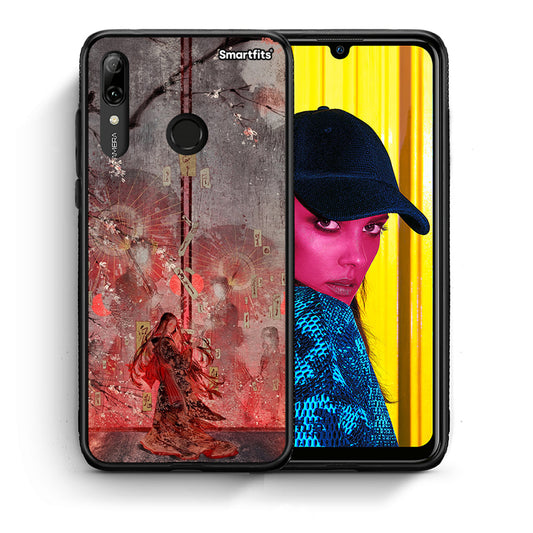 Θήκη Huawei P Smart 2019 Nezuko Kamado από τη Smartfits με σχέδιο στο πίσω μέρος και μαύρο περίβλημα | Huawei P Smart 2019 Nezuko Kamado case with colorful back and black bezels