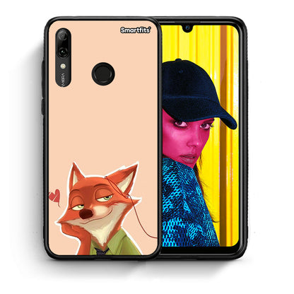 Θήκη Huawei P Smart 2019 Nick Wilde And Judy Hopps Love 1 από τη Smartfits με σχέδιο στο πίσω μέρος και μαύρο περίβλημα | Huawei P Smart 2019 Nick Wilde And Judy Hopps Love 1 case with colorful back and black bezels