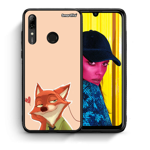 Θήκη Huawei P Smart 2019 Nick Wilde And Judy Hopps Love 1 από τη Smartfits με σχέδιο στο πίσω μέρος και μαύρο περίβλημα | Huawei P Smart 2019 Nick Wilde And Judy Hopps Love 1 case with colorful back and black bezels