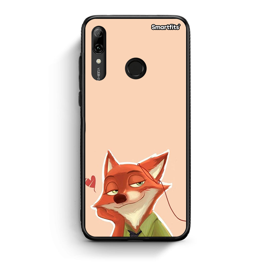 Huawei P Smart 2019 Nick Wilde And Judy Hopps Love 1 θήκη από τη Smartfits με σχέδιο στο πίσω μέρος και μαύρο περίβλημα | Smartphone case with colorful back and black bezels by Smartfits