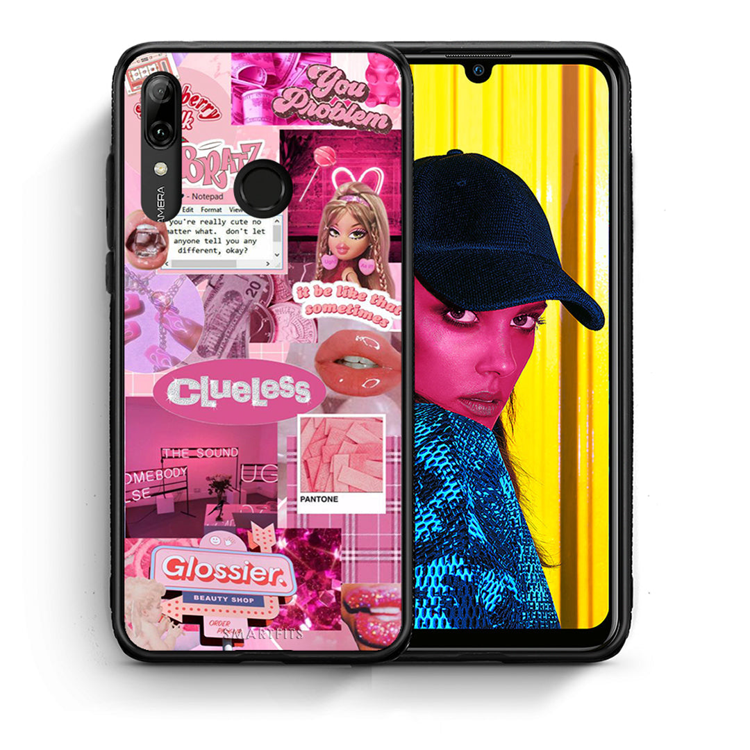 Θήκη Αγίου Βαλεντίνου Huawei P Smart 2019 Pink Love από τη Smartfits με σχέδιο στο πίσω μέρος και μαύρο περίβλημα | Huawei P Smart 2019 Pink Love case with colorful back and black bezels