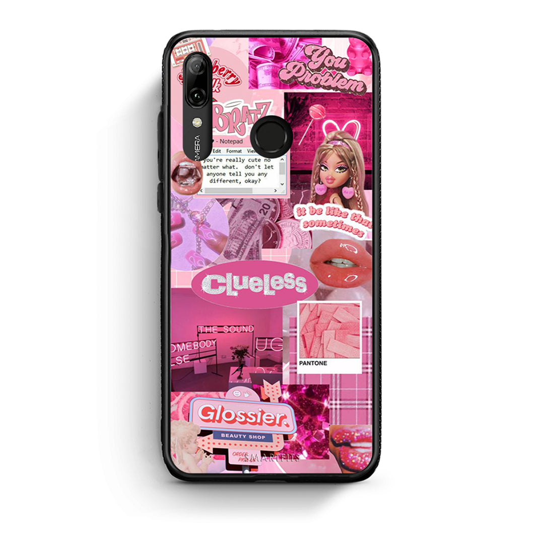 Huawei P Smart 2019 Pink Love Θήκη Αγίου Βαλεντίνου από τη Smartfits με σχέδιο στο πίσω μέρος και μαύρο περίβλημα | Smartphone case with colorful back and black bezels by Smartfits